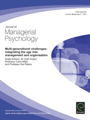 cover image of Journal of Managerial Psychology, Volume 30, Issue 1